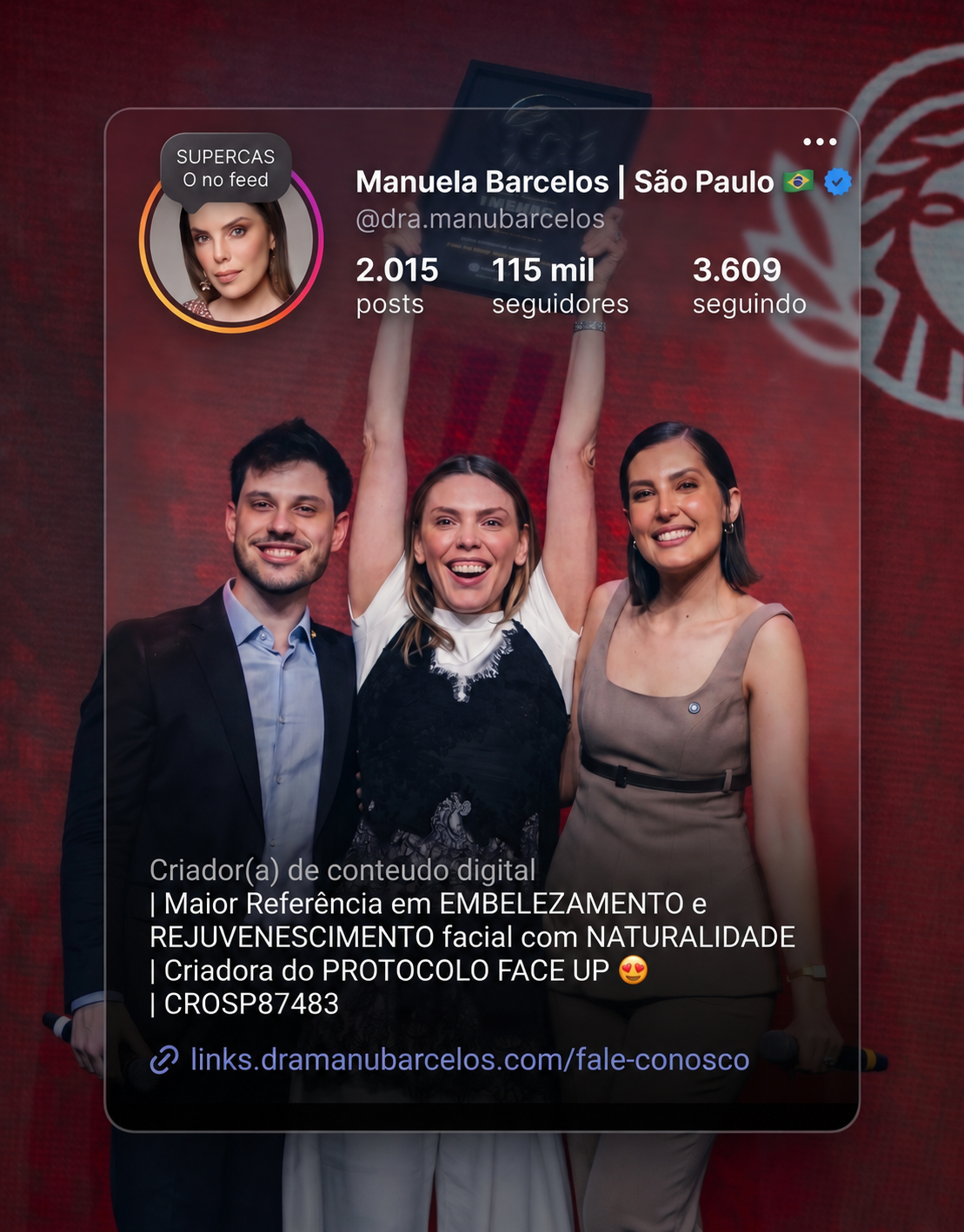 Leonardo Rosso e Dra. Manuela Barcelos em premiação Reconecta